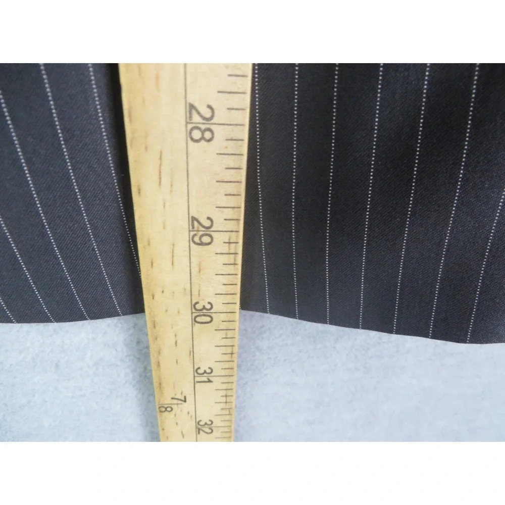 Giorgio Armani Le Collezioni Mens Blazer 48 Black‎ Pinstripe Wool Sport Coat